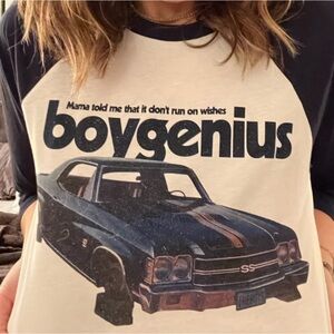Authentic official Boygenius 3/4 length baseball raglan tee - M